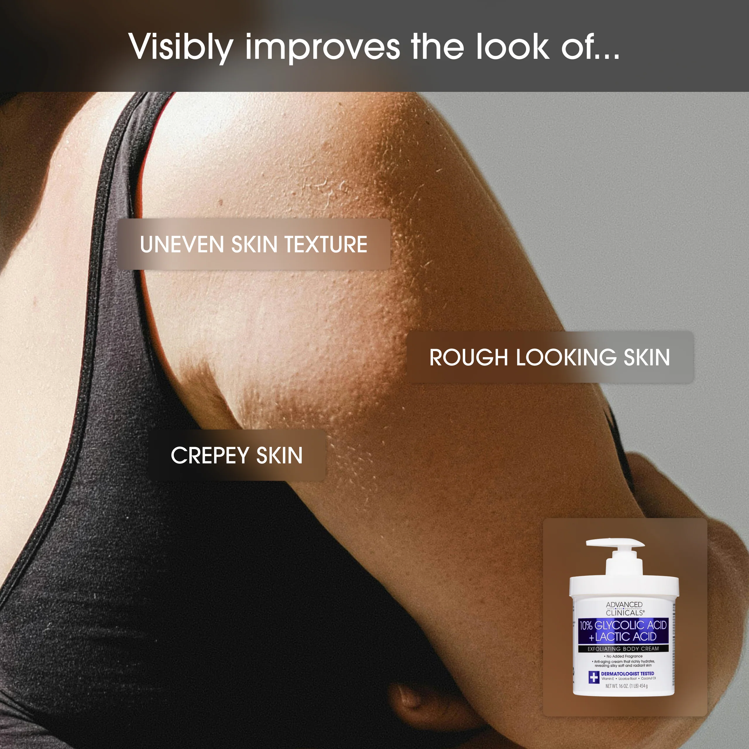 10% Glycolic Acid + Lactic Acid Body Cream - Image 5