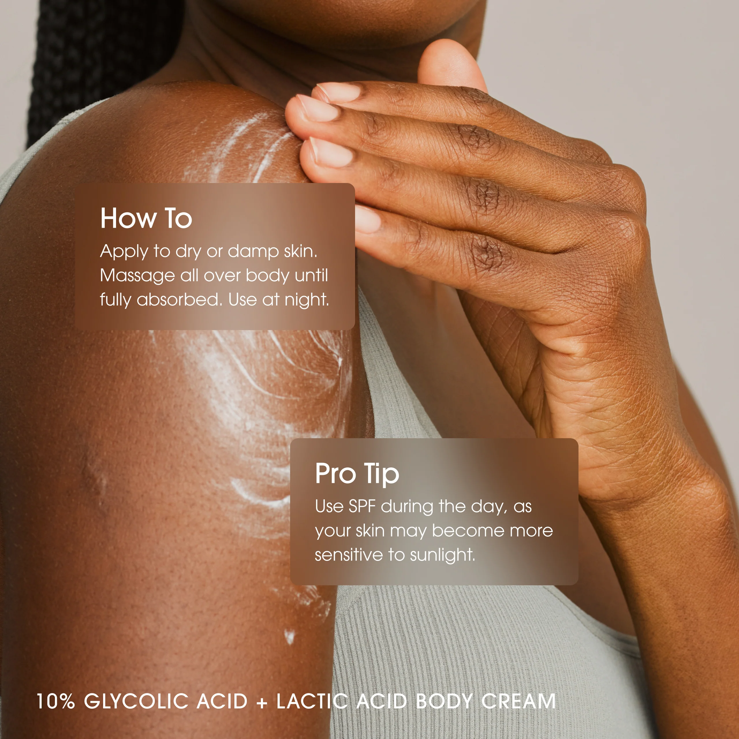 10% Glycolic Acid + Lactic Acid Body Cream - Image 7